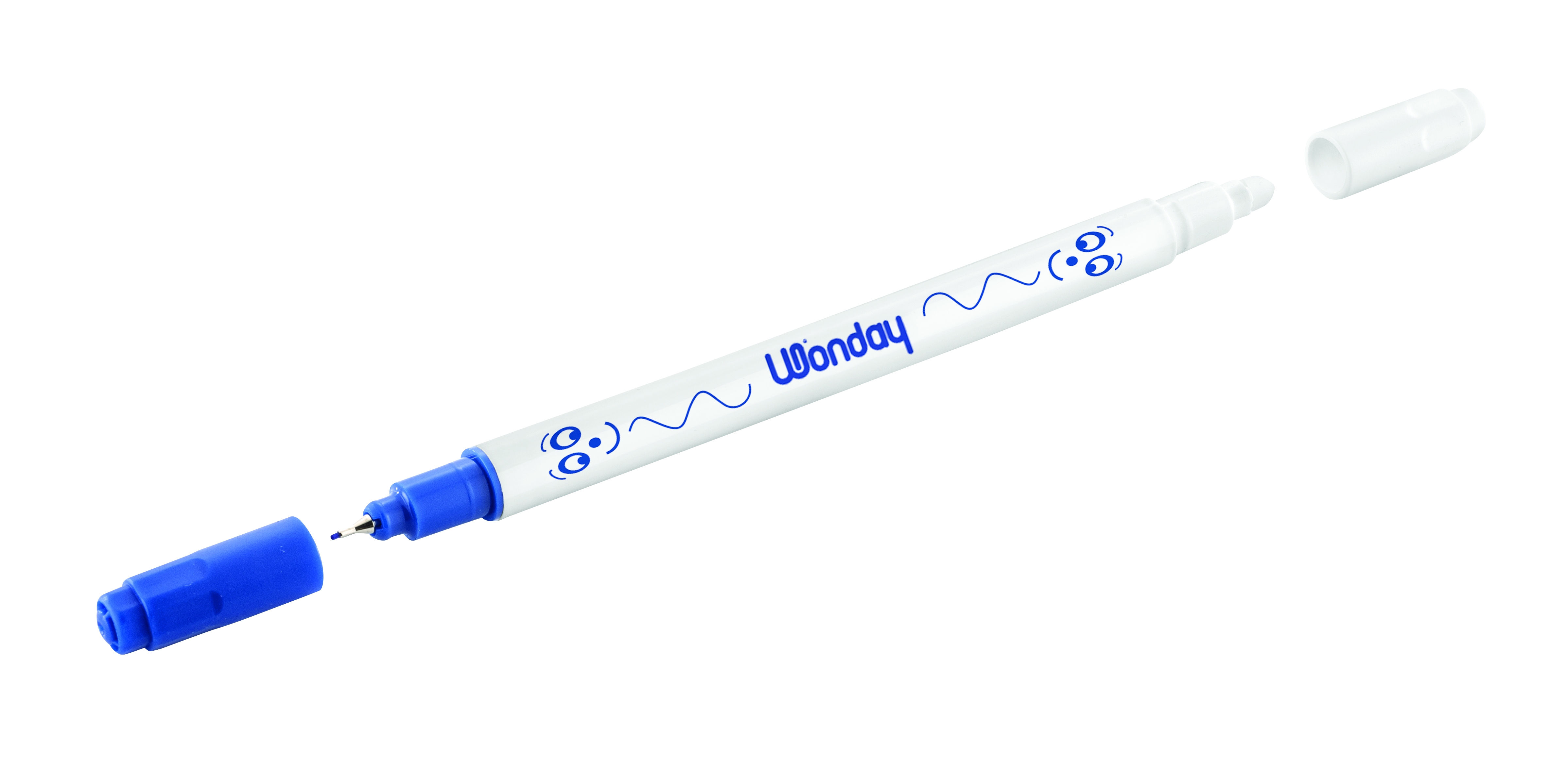 WONDAY Blister de 6 effaceurs réécriveurs, encre Bleue, pointe 1 mm