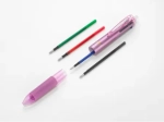 PILOT Stylo Roller FriXion Ball 4 Couleurs  - Roller encre gel - Pointe Fine 0,5mm