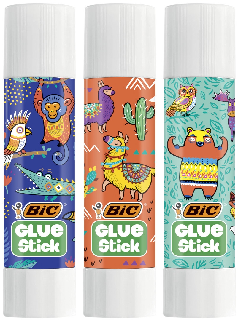 BIC ECOlutions Bâtons de Colle Blanche - 8 g, Pochette de 5