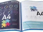EXACOMPTA Protège-documents en polypropylene 5/10e OPAK pochettes Cristal 100 vues - A4 - Bleu clair