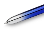 BIC 4 Couleurs Smooth Stylos-Billes Rétractables à Pointe Moyenne (1 mm) avec le corps bleu roi, bleu-vert et Rose dégradé - Couleurs d’Encre Assorties, Pack de 3
