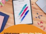 BIC 4 Couleurs Smooth Stylos-Billes Rétractables à Pointe Moyenne (1 mm) avec le corps bleu roi, bleu-vert et Rose dégradé - Couleurs d’Encre Assorties, Pack de 3