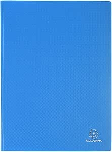 EXACOMPTA Protège-documents en polypropylene 5/10e OPAK pochettes Cristal 100 vues - A4 - Bleu clair