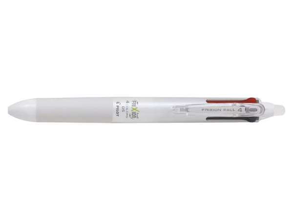 PILOT Stylo Roller FriXion Ball 4 Couleurs (noir, bleu, rouge, vert) - Roller encre gel - Pointe Fine 0,5mm